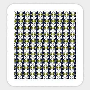 Blue Yellow Pattern Sticker